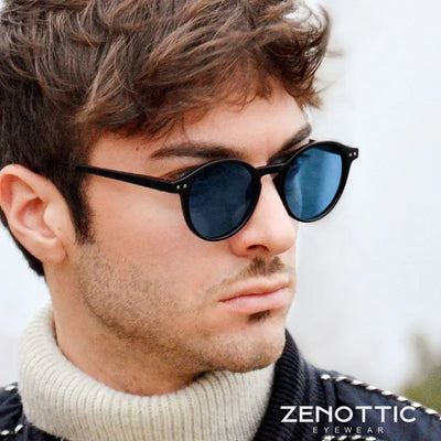 Zenottic Small Round Frame Vintage Retro Polarized Sunglasses For Men/Women