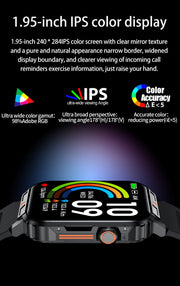 2024 New 1.95" Outdoor Military Smart Watch  For Xiaomi Android