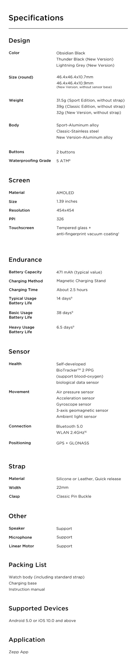 [New Version] Amazfit GTR 2 Smartwatch Alexa Built-in Ultra-long Battery Life