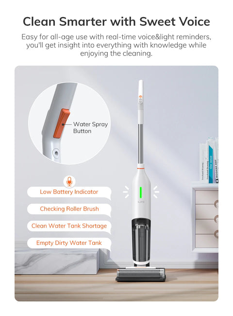 ILIFE W90 Cordless Wireless Wet Dry Smart Mop Washing