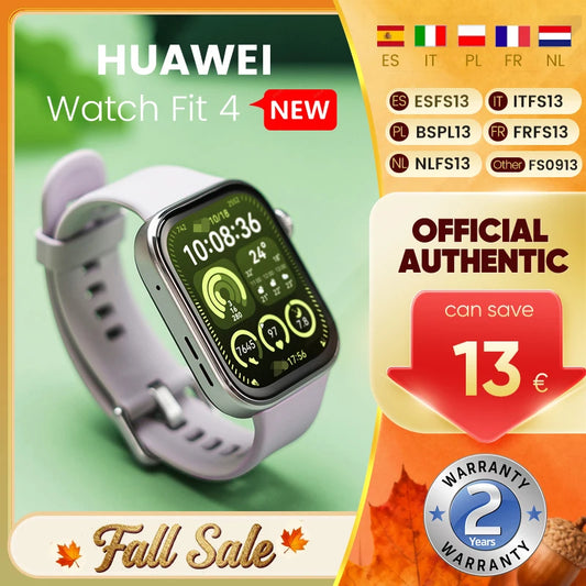 Original HUAWEI Watch FIT 4 Smartwatch, Bluetooth calling 1.82-inch AMOLED Display.