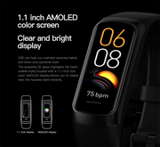 LIGE Amoled Heart Rate Blood Waterproof Smartwatch