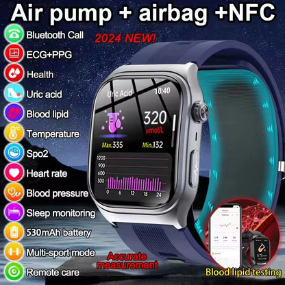 Smartwatch with Air Pump Sensor – Micro Health Examination & Sport Fitness Tracker