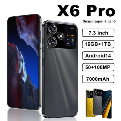 Original X 6 Pro Smartphone 7.3 inch Global Version 16 G+1 TB Snapdragon