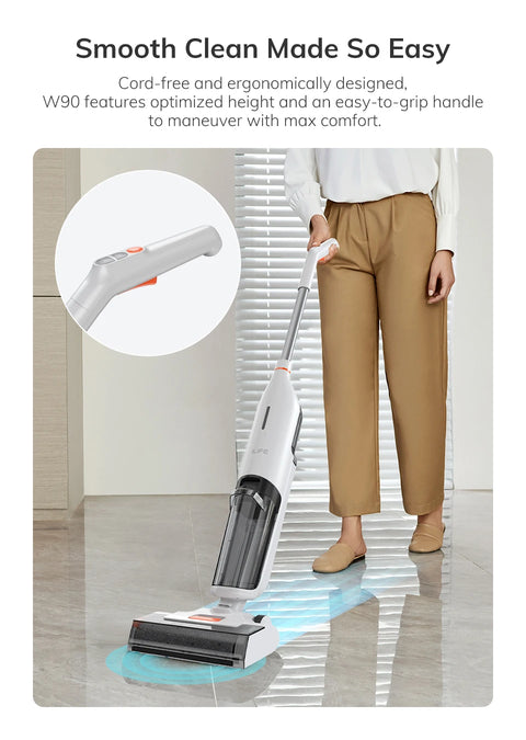 ILIFE W90 Cordless Wireless Wet Dry Smart Mop Washing