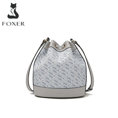 Foxer Brand Monogram Lady PU Leather Shoulder