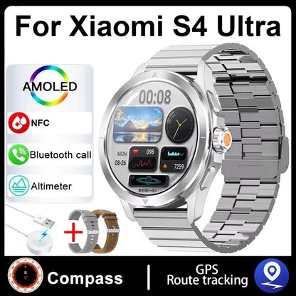 Smartwatch For Xiaomi S4 Ultra 1.53 inch AMOLED NFC GPS Compass Heart rate Tracking