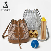 Foxer Brand Monogram Lady PU Leather Shoulder