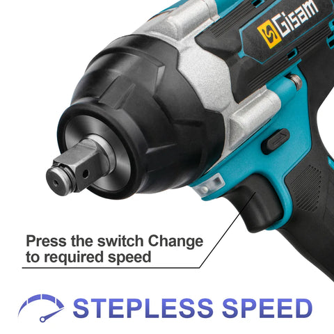 1800N.M Torque Brush-less Electric Impact Wrench 1/2 inch Lithium-Ion