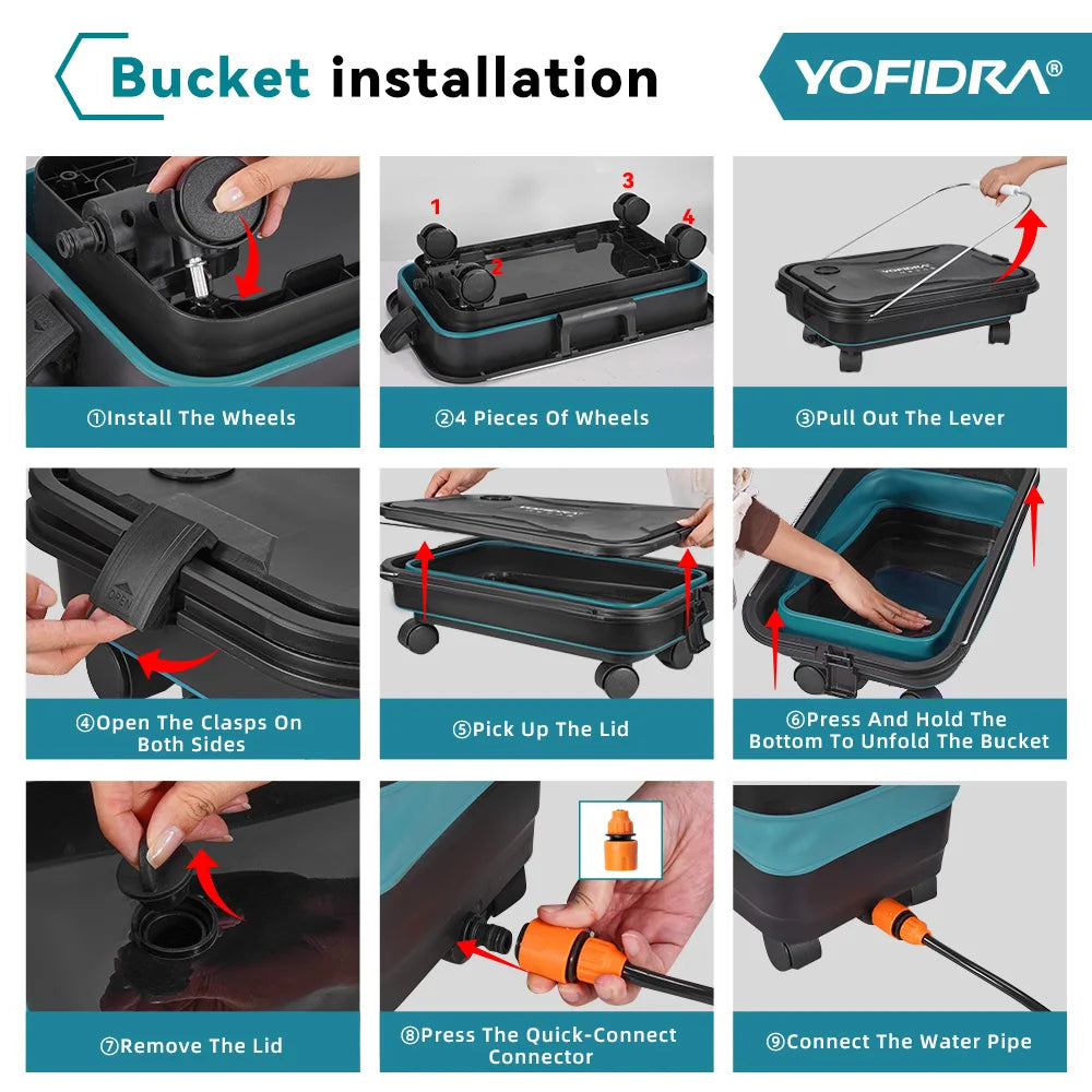 Yofidra 200Bar Cordless Pressure Washer Brushless 21V Car Jet