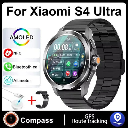 Smartwatch For Xiaomi S4 Ultra 1.53 inch AMOLED NFC GPS Compass Heart rate Tracking