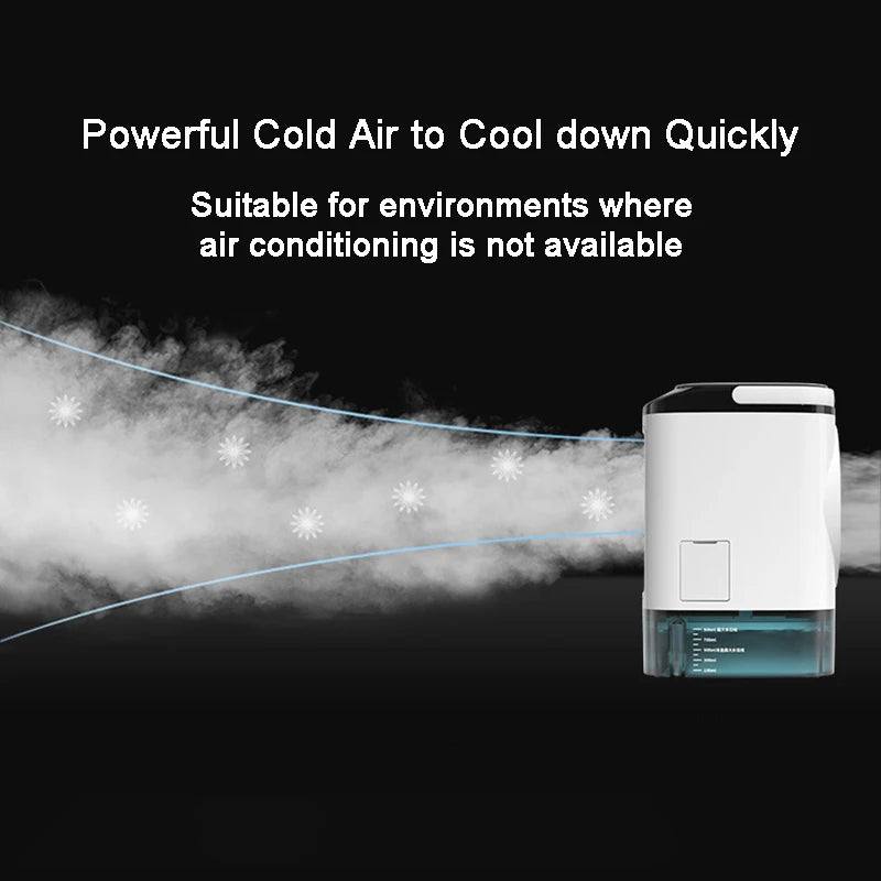 Desktop Air Conditioner Portable Fan Dual Spray Ultrasonic Automation