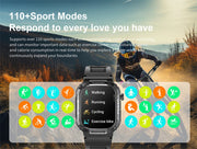 Sports Watches IP68 Waterproof 2.01' Bluetooth Call