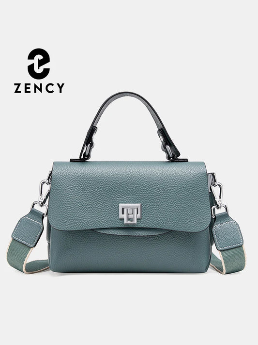 Zency Fashion Genuine Leather Top-handle Cross Body Bag For Women