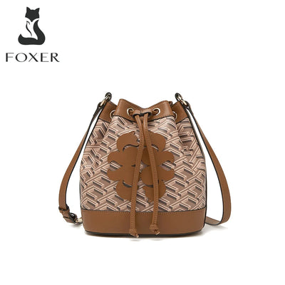 Tracolla in pelle PU Foxer Brand Monogram Lady