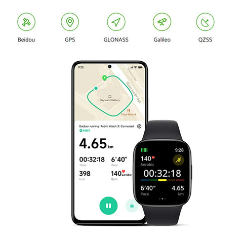 Xiaomi Smart Watch, 1.75" AMOLED 390×450 pixel Blood Oxygen Heart Rate.