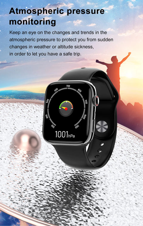 For Apple New GPS Smart Watch Series 9. Always Display Body Temperature, Calls, NFC