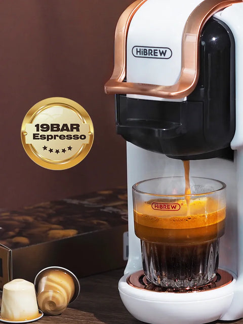 Macchina da caffè a capsule multiple Hibrew 5 in 1 caldo/freddo DG Cappuccino