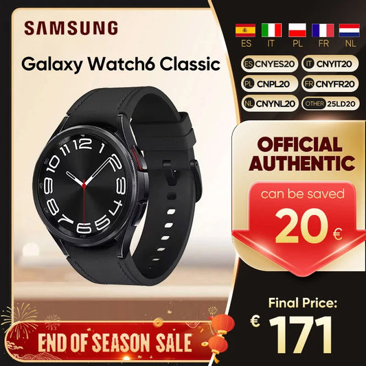 Samsung Galaxy Smartwatch 6 with heart rate and sleep monitoring