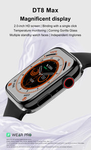 For Apple New GPS Smart Watch Series 9. Always Display Body Temperature, Calls, NFC