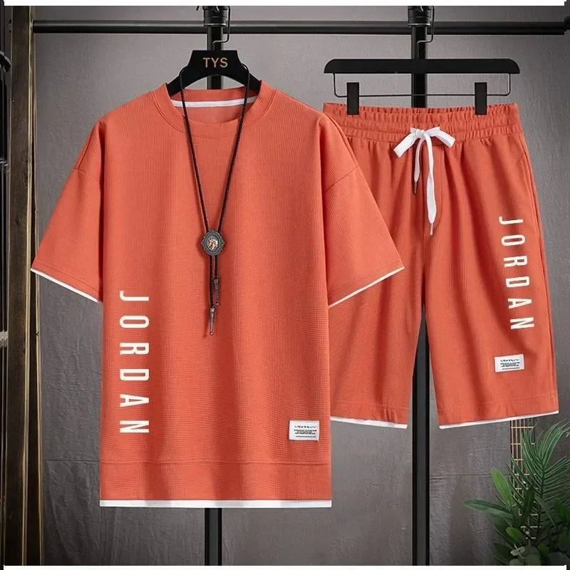 Summer Fashion Basketball Jogging T-shirt with Short Sleeves and Round Neckline
