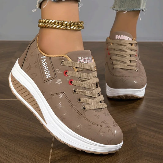 Women’s Breathable Wedge Heel Casual Sneakers