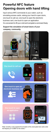 For Apple New GPS Smart Watch Series 9. Always Display Body Temperature, Calls, NFC