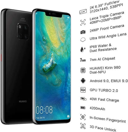 HUAWEI Mate 20 Pro Smartphone Global Version 6.39 inch 40MP Camera Google Play NFC