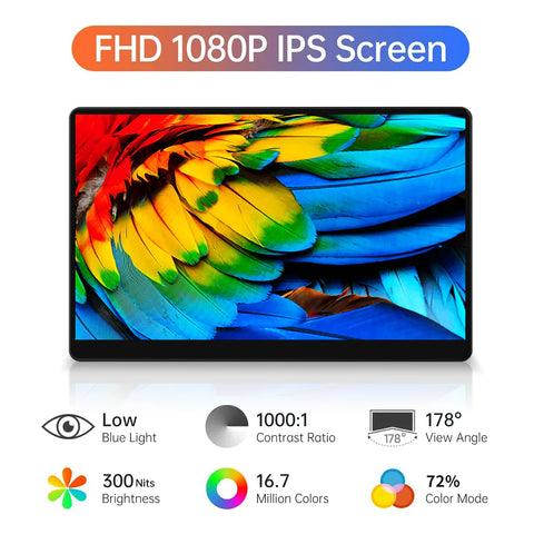 Monitor portatile touch da 15,6 pollici FHD 1920 x 1080 secondo schermo