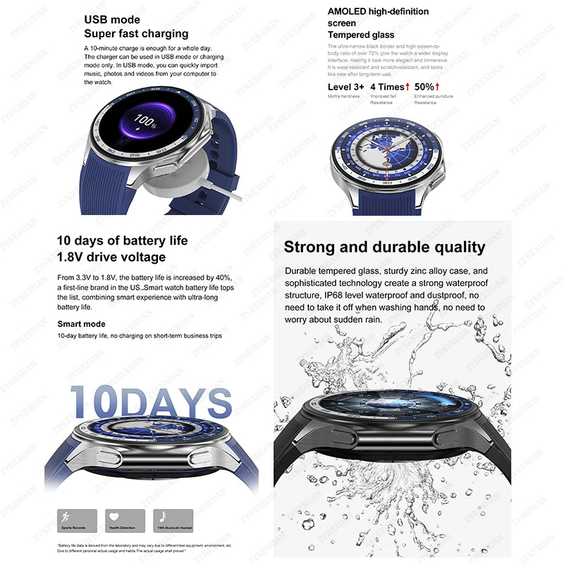 OPPO Smartwatch X For Sports Fitness With Waterproof Bracelet And High-End Business Watch