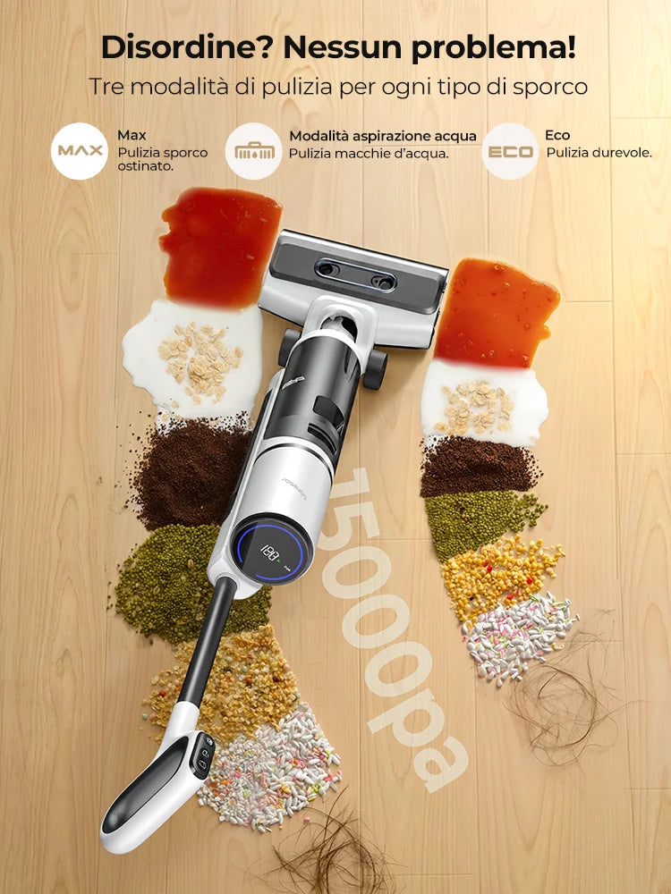 Laresar M5 Cordless Wet Dry Vacuum Cleaner 15000Pa Self-Cleaning