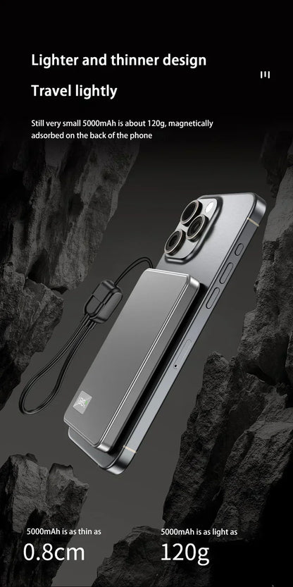 Magnetic Wireless Power Bank 50000mAh PD22.5W Fast Charge