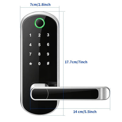 Smart Fingerprint Door Lock App Remote Control Keyless WIFI Digital Touchscreen