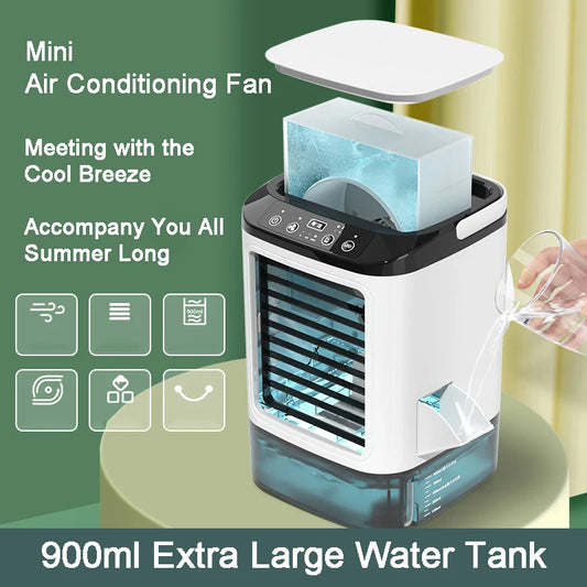 Desktop Air Conditioner Portable Fan Dual Spray Ultrasonic Automation