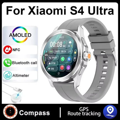 Smartwatch For Xiaomi S4 Ultra 1.53 inch AMOLED NFC GPS Compass Heart rate Tracking