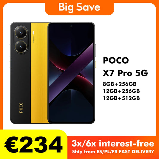 POCO X7 Pro Global Version Smartphone 256GB / 512GB Dimensity 8400-Ultra 6.67" 120Hz Display 6000mAh 5G NFC
