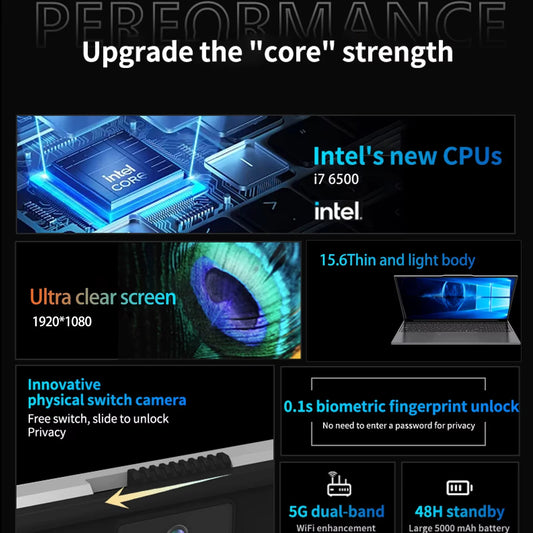 Xiaman Computer Windows 11 Pro 15.6" Intel Core i7 Laptop