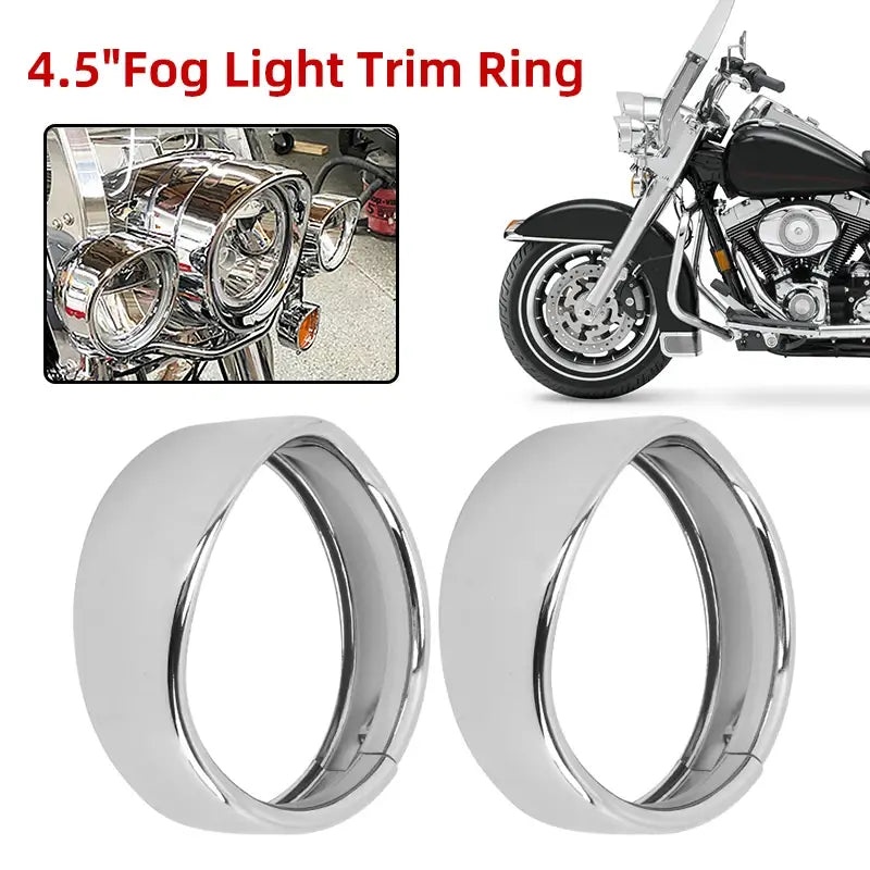 Motorcycle Headlight Trim Visor Ring 7’’ Bezel 4.5’’ LED Head Lamp For Harley Touring Road King Electra Glide