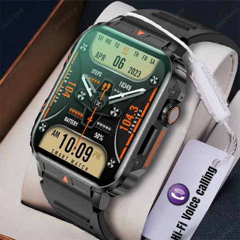 2024 New 1.95" Outdoor Military Smart Watch  For Xiaomi Android