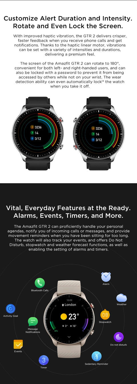 [New Version] Amazfit GTR 2 Smartwatch Alexa Built-in Ultra-long Battery Life