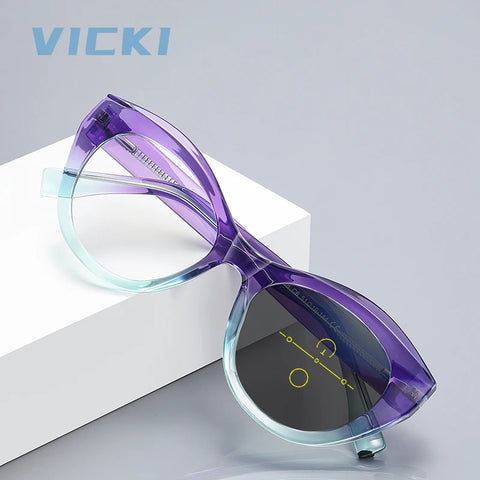 Vicki Stylish Cat-eye Anti-blue Light Multi-functional Eyeglasses