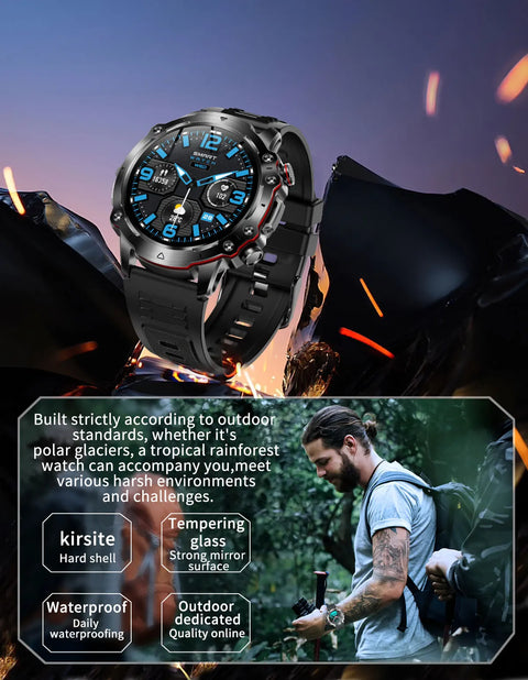 Latest Military Waterproof Sport Smartwatch Rugged Outdoor Falcon Ultra IP67