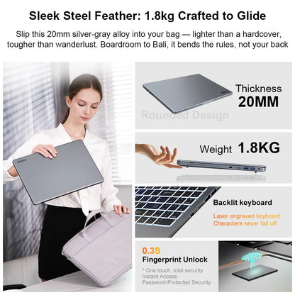 Ninkear Windows 11 Pro Laptop A15 Pro 16-Inch Laptop