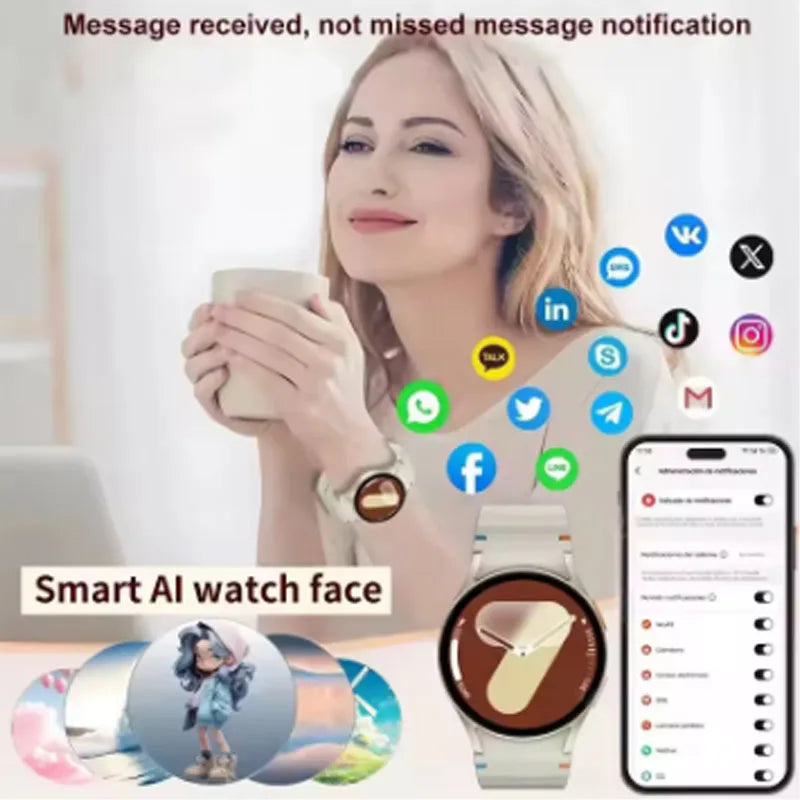 Smartwatch For Samsung Galaxy Android Smartphone With Bluetooth Call, Fitness And Health Tracking