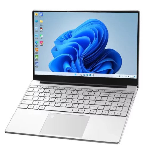 Laptop elegante con tastiera retroilluminata e caratteristiche del marchio grafiche QMDZ