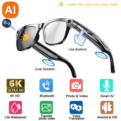 Bluetooth smart sunglasses with voice assistant
