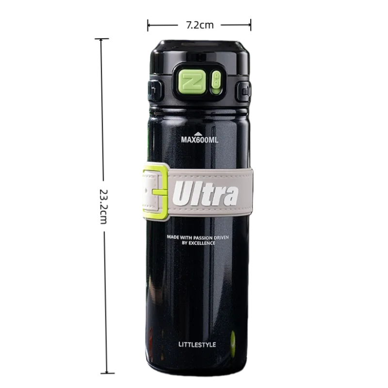 ULKNN 600ML stainless steel thermos bottle