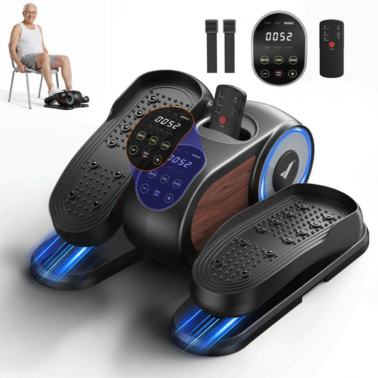 quiet leg exerciser machine with resistance bands