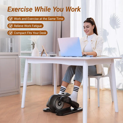 compact under desk bike elliptical for office fitness