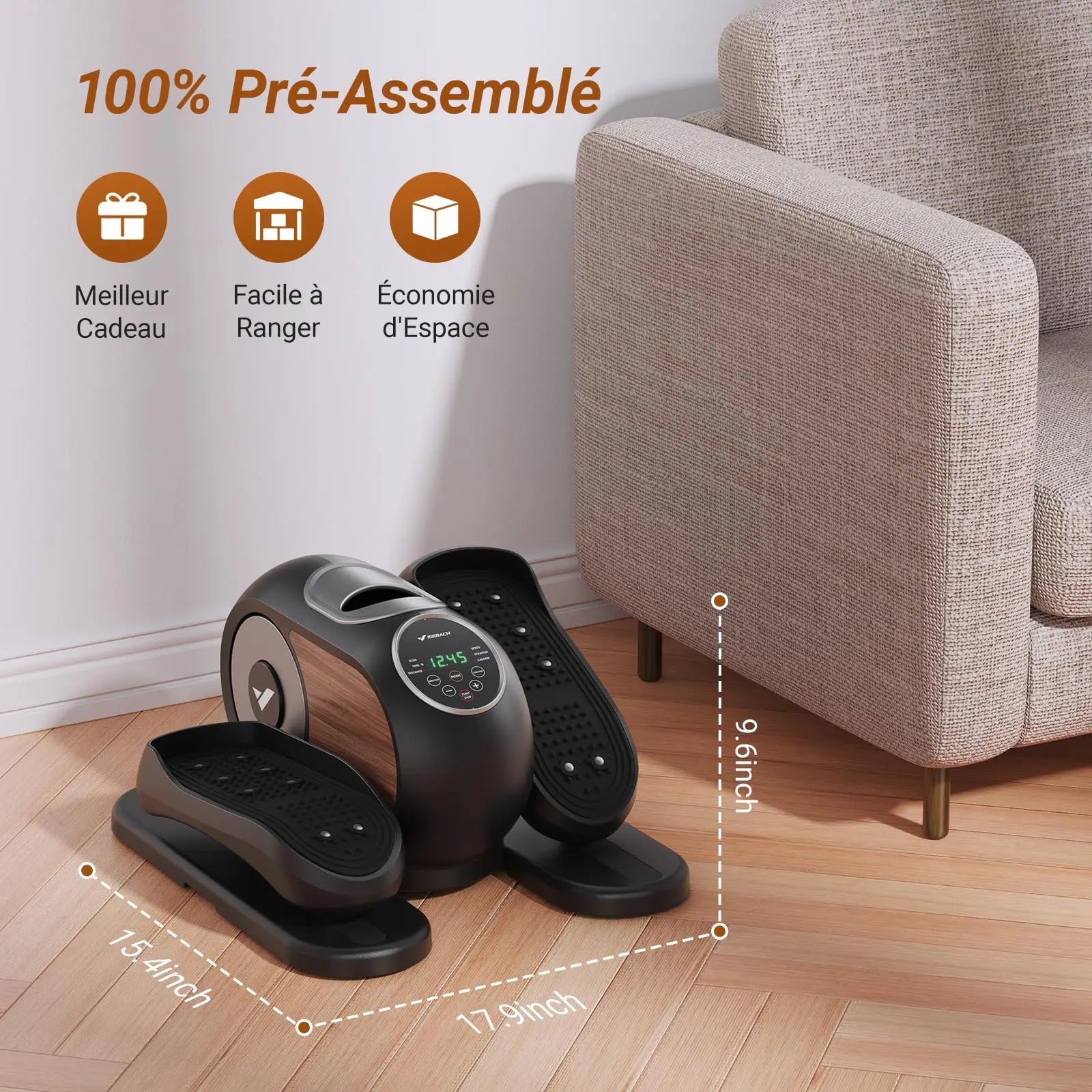 desk elliptical machine for improving blood circulation and mobility